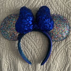 Disney Parks 2020 Royal Blue Sparkle Minnie Ears